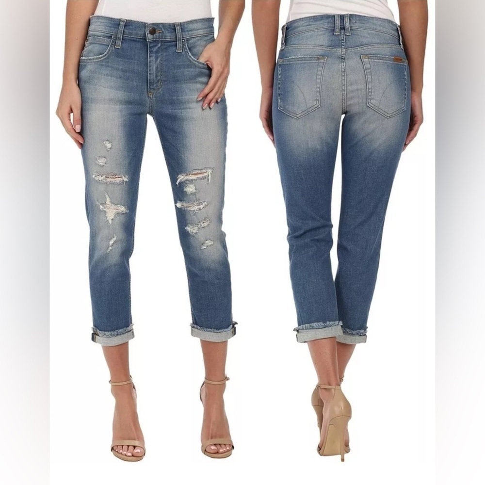Joe’s Slim Crop Distressed Gretchen Capris Jeans